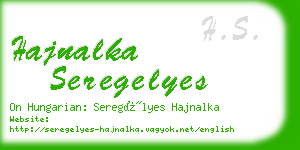 hajnalka seregelyes business card